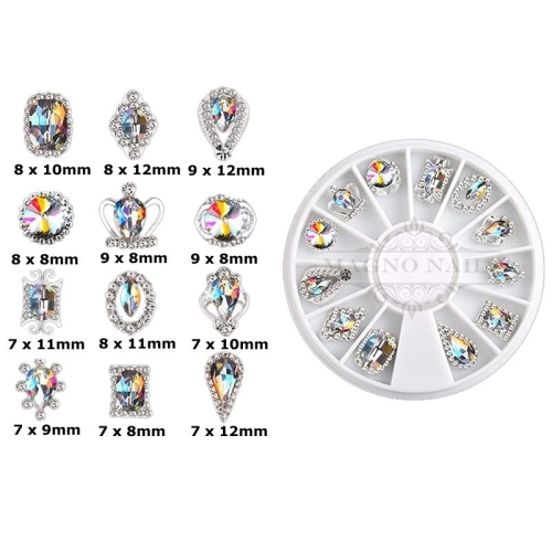 Nail Juwel - Einlegemotive mit Strasssteinen - Overlay Set