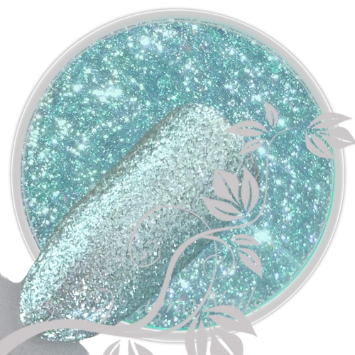 UV Gel - 173 - Chrome Glitter Glam Gel - Soft Mint