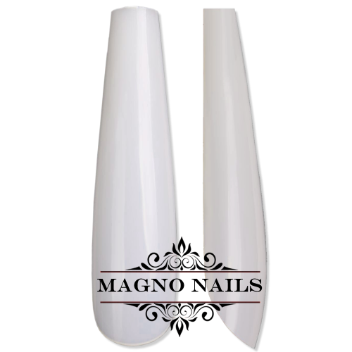 100 x Long Fullcover Ballerina Tips in einer Box natur