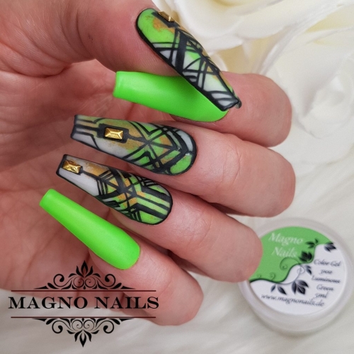 Preview: UV Gel - 3102 - Night Glow Gel - Luminous Green