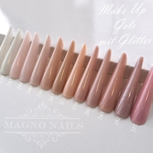 Preview: UV Gel - 208 - Aufbau Make Up Gel - pink Nude Glitter