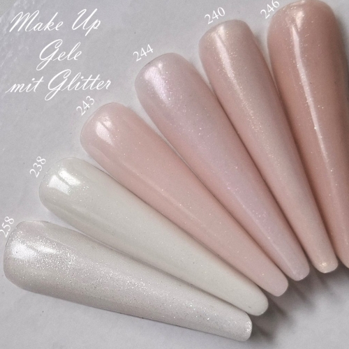 Preview: Farbpalette Make UP Gele Weiß Beige Nude Vergleich Nägel Nageltips