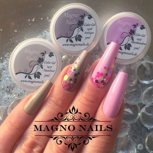 Preview: Sommer Nägel hell lila mit Nude