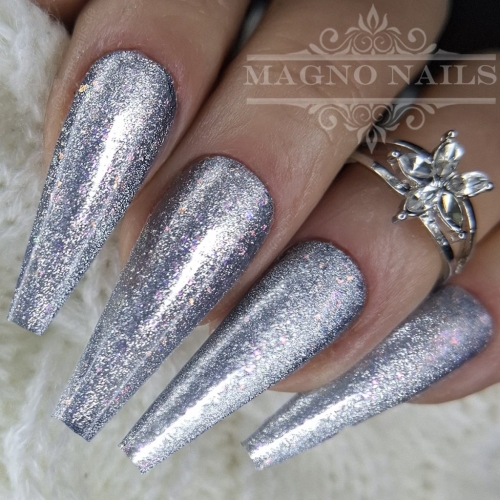Preview: Nageldesign Ideen - Aurora Cat Eye Nägel