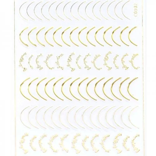 3D Nail French Line Sticker - C0102 - gold