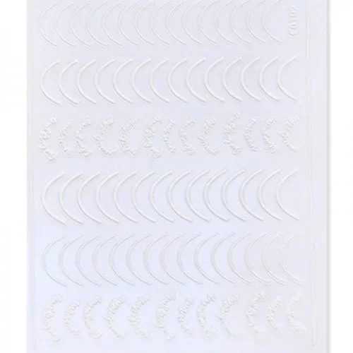 3D Nail French Line Sticker - C0102 - weiß