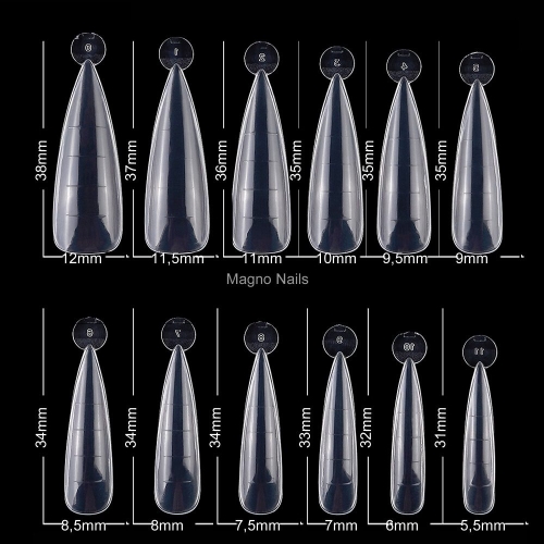 Preview: 120 x Dual System - Stiletto Tips in einer Box