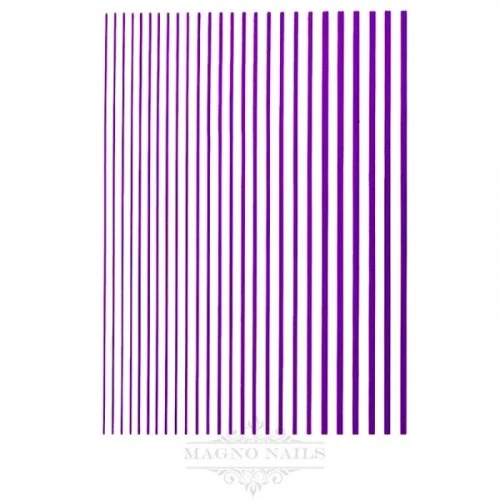 3D Flex Stripes - Flexible Sticker Zierstreifen - lila metallic Selbstklebende Nagelaufkleber Nagelsticker Nail Art