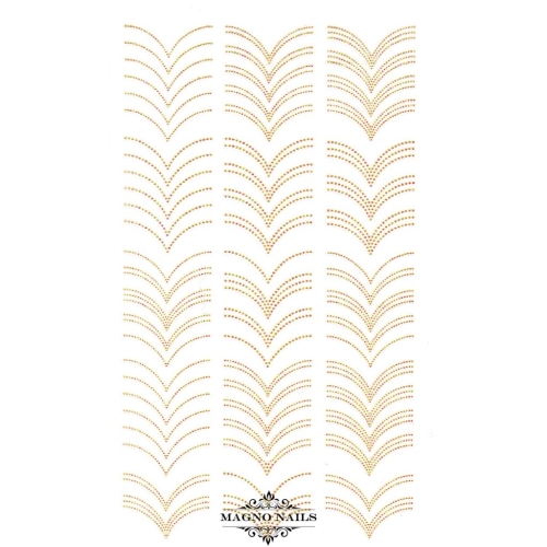 3D Metallic Nail Sticker - gold French Kontur Seblstklebende Aufkleber Nagelsticker Nagelaufkleber