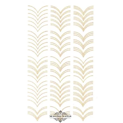 3D Metallic Nail Sticker - gold French Kontur Seblstklebende Aufkleber Nagelsticker Nagelaufkleber