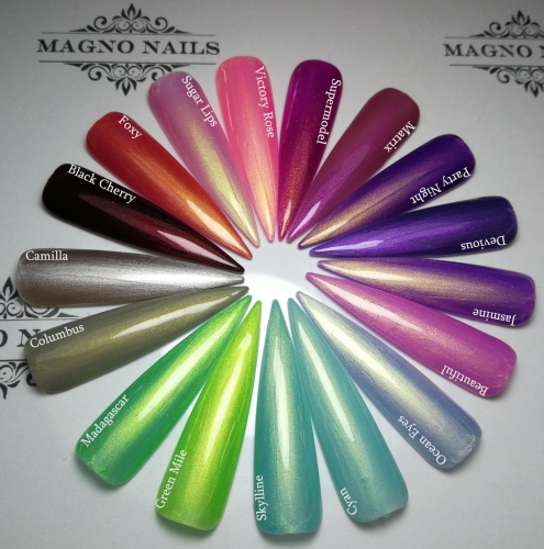 Preview: Farbpalette Sommer Metallic Color Gele Farbgele Pearl Perl