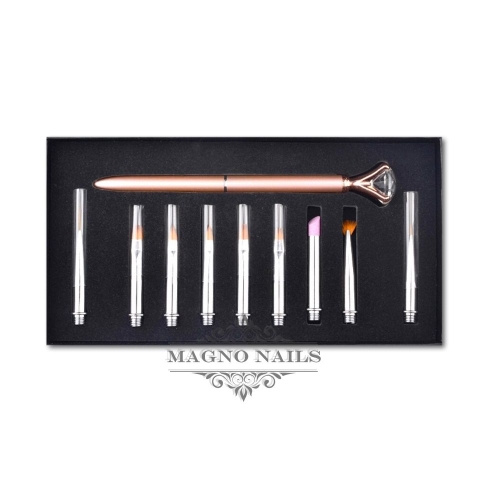 Preview: Edle Pinsel Set Nageldesign Rosegold