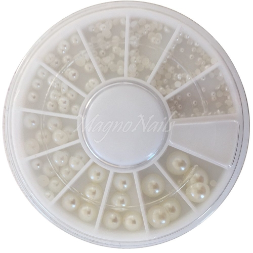 Einlegemotive - Halbperlen in einer Rondell Nail Art Nails Nagel Nögel Nailart Einleger