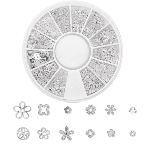 3D - Einlegemotive - Overlays silber Nail Art Nailart Schmuck