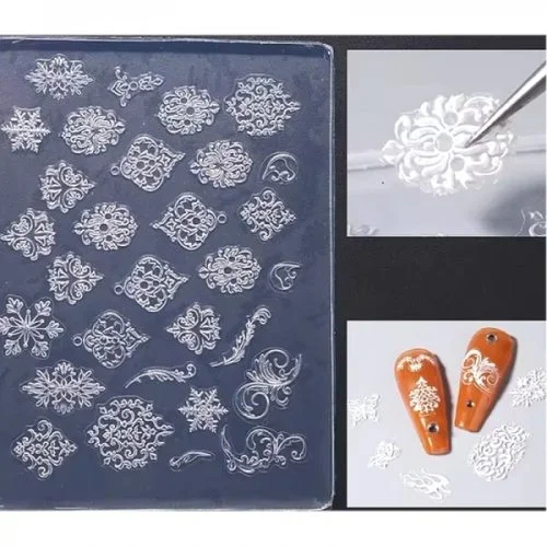 3D Nail Form - Silikon Schablone - Barock