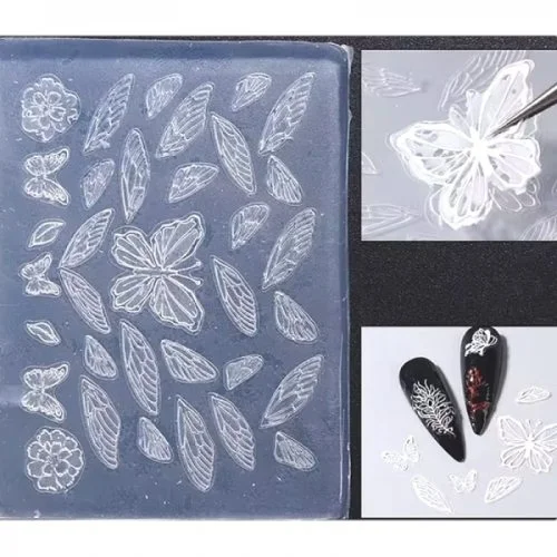 3D Nail Form - Silikon Schablon - Butterflies