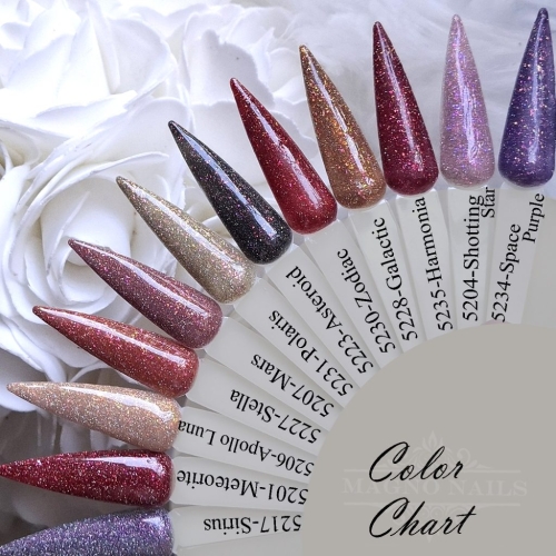 Preview: Farbpalette Disco Gele Reflektierend Glitter Glitzer Flash Effekt Nägel Nageldesign Nails Farbkarte Colorchart Nageltips Farbtips