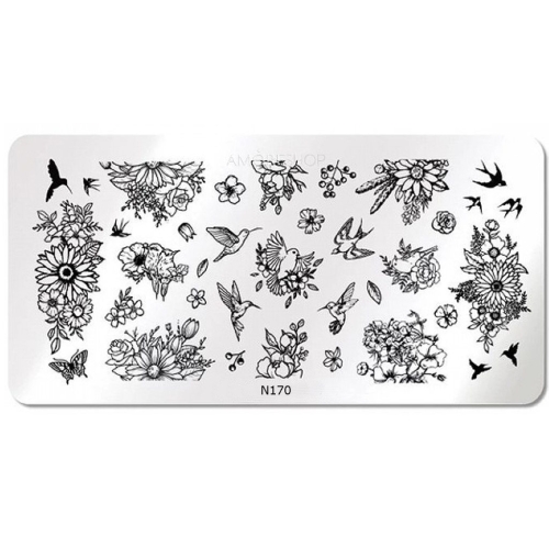 Nail Art Stamping Schablone - STZ-N02- STZ-N02