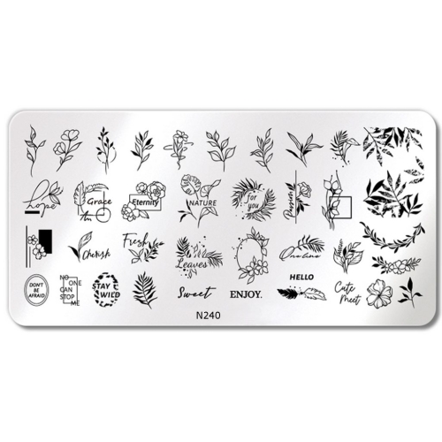Nail Art Stamping Schablone - STZ-N02- STZ-N02
