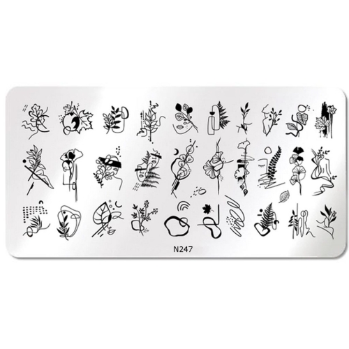 Nail Art Stamping Schablone - STZ-N02- STZ-N02