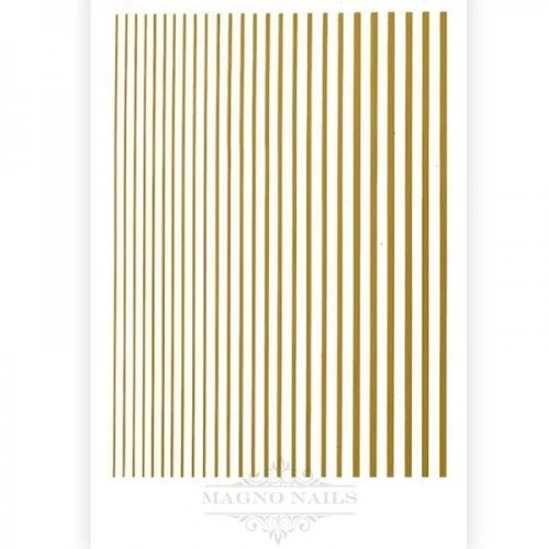 3D Flex Stripes Gold - Flexible Sticker Zierstreifen Selbstklebende Nagelaufkleber Nagelsticker Nail Art