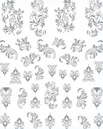 3D Metallic Nail Sticker - silber Seblstklebende Aufkleber Nagelsticker Nagelaufkleber