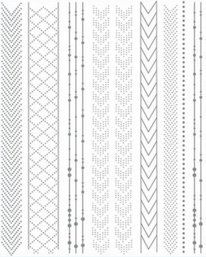 3D Metallic Nail Sticker - silber Seblstklebende Aufkleber Nagelsticker Nagelaufkleber