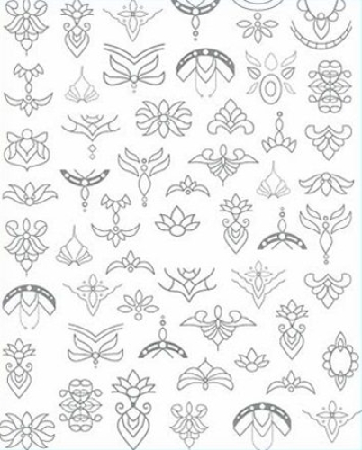 3D Metallic Nail Sticker - silber Seblstklebende Aufkleber Nagelsticker Nagelaufkleber