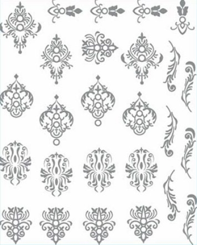3D Metallic Nail Sticker - silber Seblstklebende Aufkleber Nagelsticker Nagelaufkleber