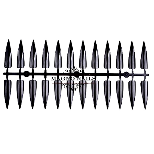 Preview: Präsentation Stiletto Tips mit 240 Tips schwarz Nageldesign Nägel Nails Nagelstudio