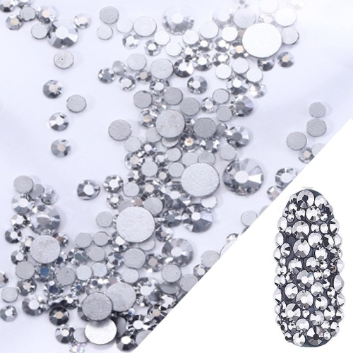 Glas Strasssteine mix rund -  Silver Nail Art Nails Nagel Nögel Nailart
