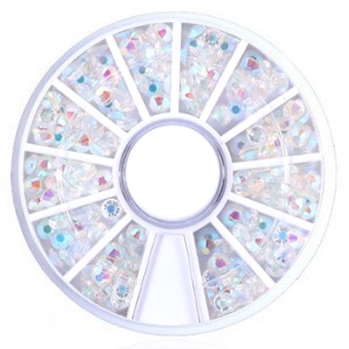 Strasssteine rund in einem Rondell -  Aurora AB Nail Nagelstudio Nägel Nailart Nail art