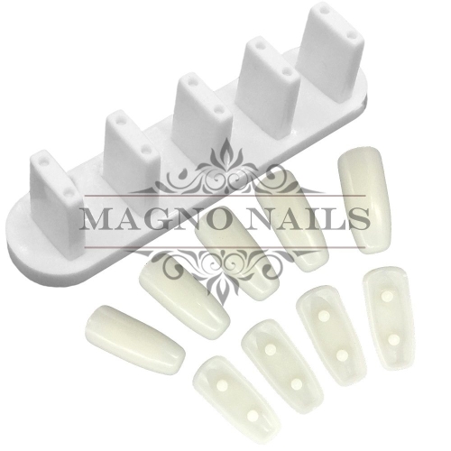Präsentation Tipständer mit 100 Muster Tips gerade Nageldesign Nägel Werkzeuge Nails Nagelstudio