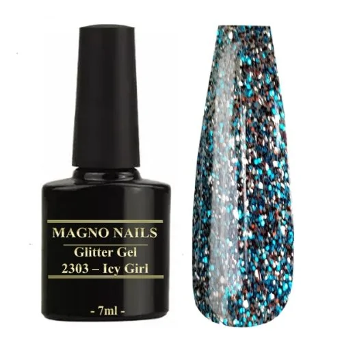 UV Gel - 2303 - Glitter Gel - Icy Girl Nägel Nagelgel Shellac Gellack Gel Lack Nails Glitzer