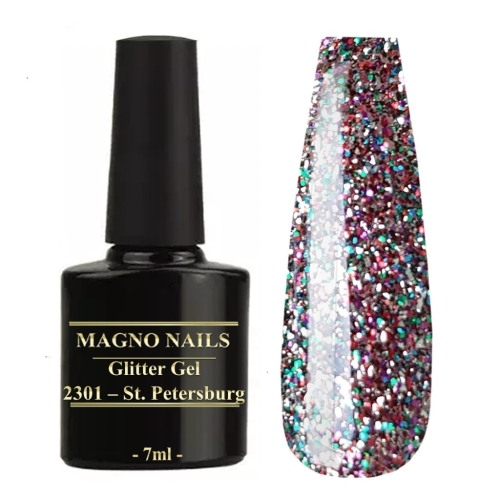 UV Gel - 2301 - Glitter Gel - St.Petersburg Nägel Nagelgel Shellac Gellack Gel Lack Nails Glitzer