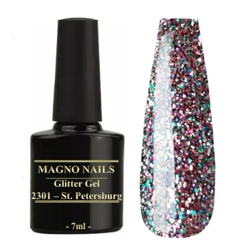 UV Gel - 2301 - Glitter Gel - St.Petersburg Nägel Nagelgel Shellac Gellack Gel Lack Nails Glitzer