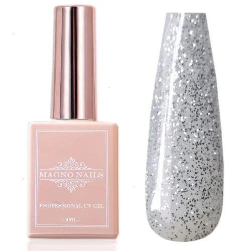 UV Gel - 6041 - Glitter Gel Lack - Crystal-Silver