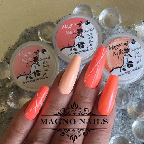 Preview: Coral Spider Nagelfolien Transfer Folien Blumen Nageldesign Ideen - Sommernägel - Sommer Nägel