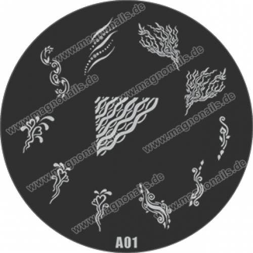 Stamping Schablone A01