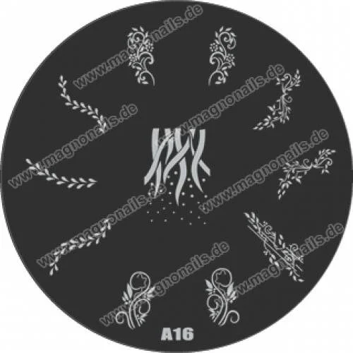10 x Nail Art Stamping Schablonen A-Serie