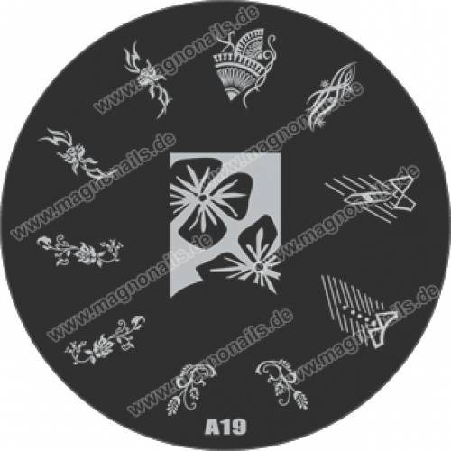 Nail Stamping Schablone A19