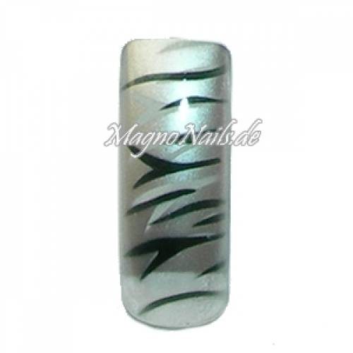 Airbrush Tips Profitips French Design Nageltips Silber Schwarz Leo