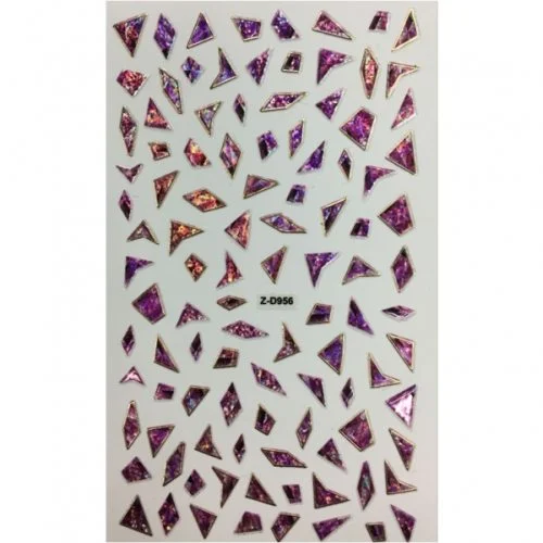 3D Broken Glas Nail Sticker Selbstklebende Aufkleber Nagelaufkleber Nagelsticker