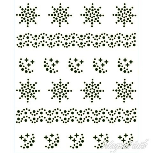 Crystal Nail Sticker - Bindis - schwarz Strasssteine Strass Aufkleber selbstklebende Nailart Nail art