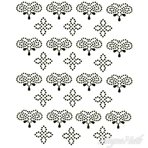 Crystal Nail Sticker - Bindis - schwarz Strasssteine Strass Aufkleber selbstklebende Nailart Nail art