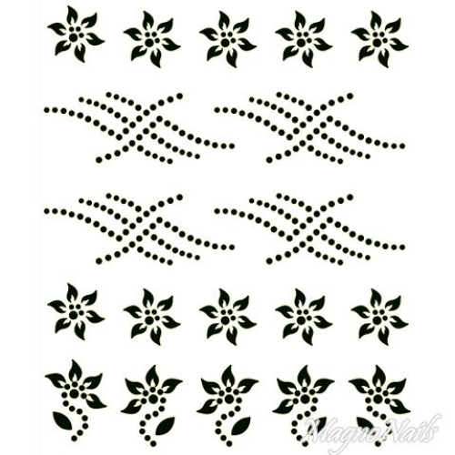 Crystal Nail Sticker - Bindis - schwarz Strasssteine Strass Aufkleber selbstklebende Nailart Nail art