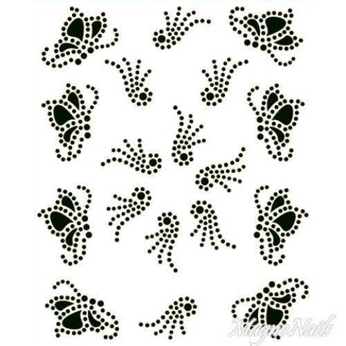 Crystal Nail Sticker - Bindis - schwarz Strasssteine Strass Aufkleber selbstklebende Nailart Nail art