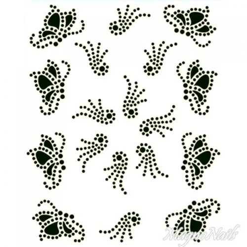 Crystal Nail Sticker - Bindis - schwarz Strasssteine Strass Aufkleber selbstklebende Nailart Nail art