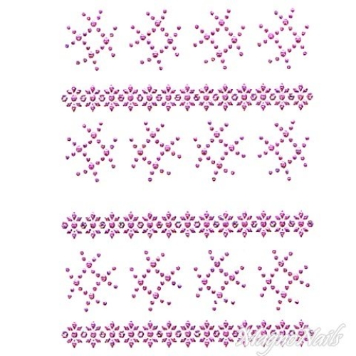 Crystal Nail Sticker - Bindis - pink Strasssteine Strass Aufkleber selbstklebende Nailar Nail art