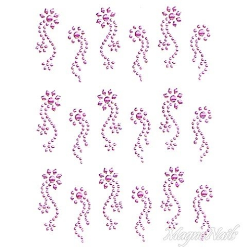 Crystal Nail Sticker - Bindis - pink Strasssteine Strass Aufkleber selbstklebende Nailar Nail art